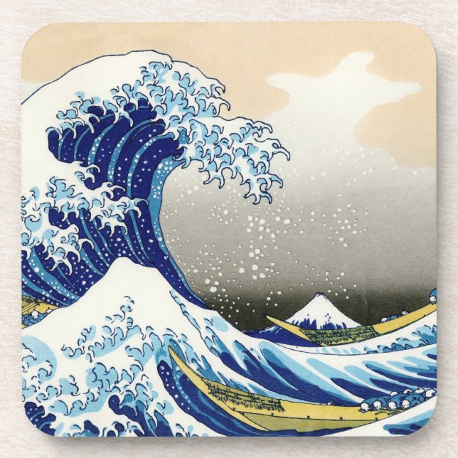 Porta-copo A grande onda de Kanagawa Katsushika Hokusai (Frente)