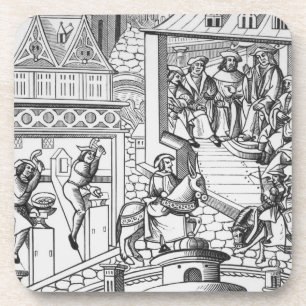 Porta-copo A hortelã, após um woodcut 'em De l'Institution de