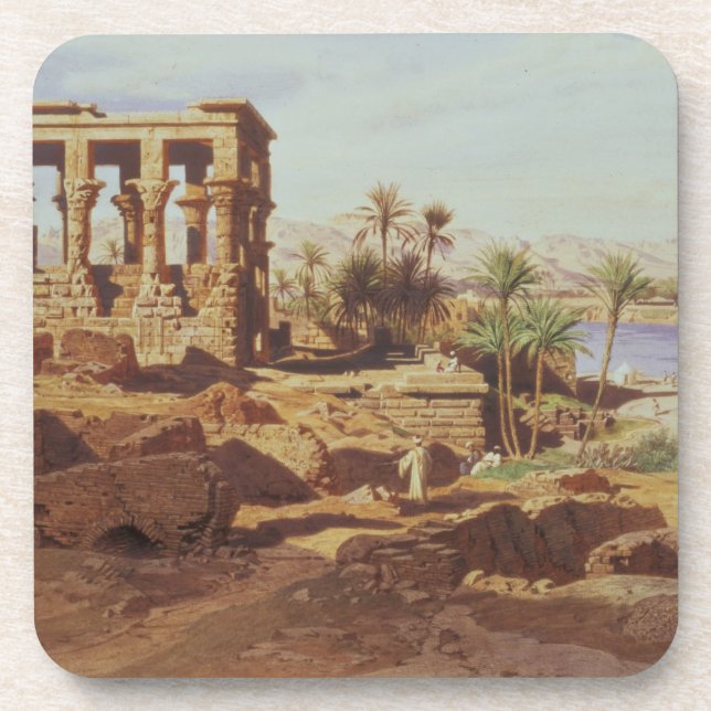 Porta-copo A ilha de Philae, 1866 (w/c) (Frente)