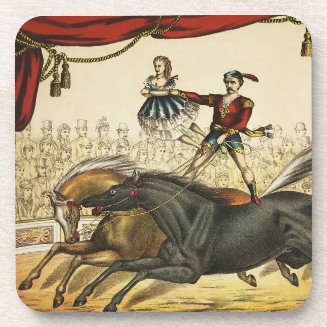 Porta-copo A Lei De Dois Cavalos, Circo, Circo, Circa 1874. (Frente)