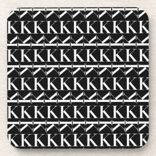 Porta-copo A letra inicial K do monograma, escolhe a cor do