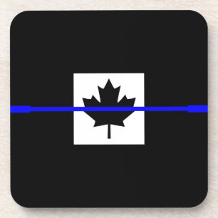 Porta-copo A linha azul-fina simbólica no canadense Maple Lea