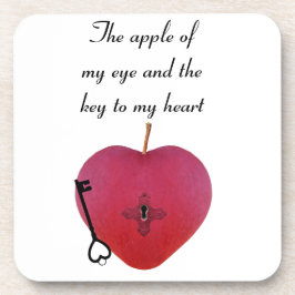 Porta-copo A maçã do meu olho e a chave do meu coração