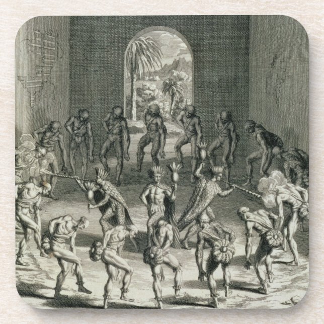 Porta-copo A maneira em que os padres das caraíbas (Frente)