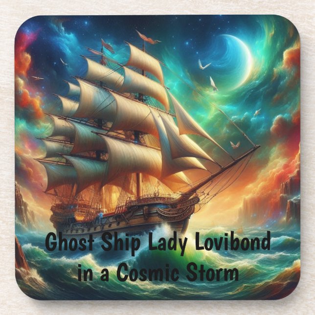 Porta-copo A nave fantasma Lady Lovibond em uma tempestade có (Frente)
