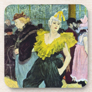 Porta-copo A Palhaça (Palhaço) Cha-U-Kao por Toulouse Lautrec