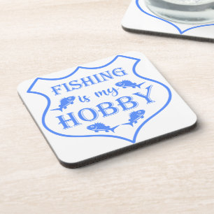 Porta-copo A pesca é a minha citação do escudo hobby na crist