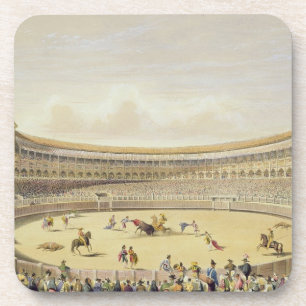 Porta-copo A plaza de Toros de Madrid, 1865 (litho da cor)