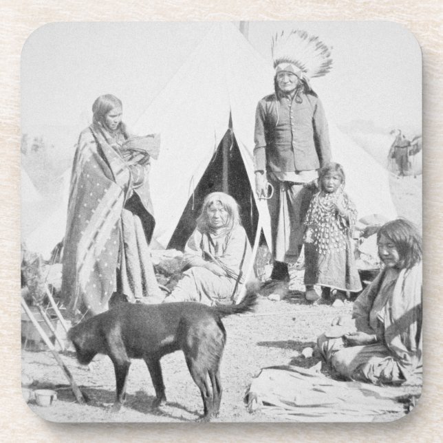 Porta-copo A reserva de Sioux no pinho Ridge, South Dakota, (Frente)