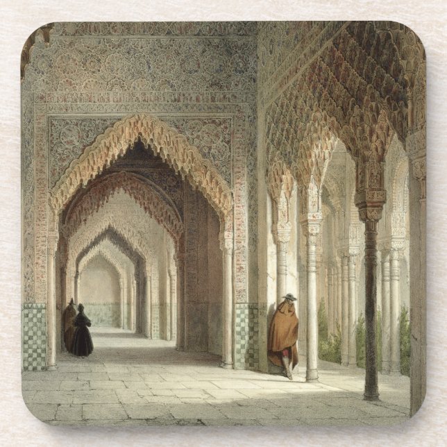 Porta-copo A sala da corte do Alhambra, Granada, 1853 (Frente)