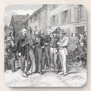 Porta-copo A sala de clube de Zermatt em 1864, "da subida