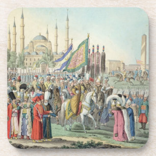 Porta-copo A sultão turca que revê seus Janissaries (engr