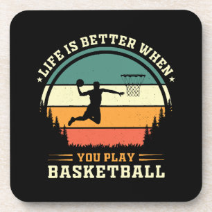 Porta-copo a vida é melhor quando você joga basquete