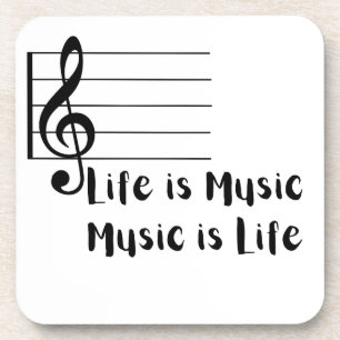 Porta-copo A vida é música, música é vida