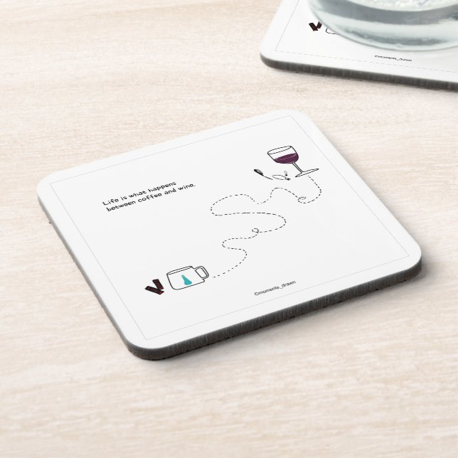 Porta-copo A vida é o que acontece com as Portas copos (Left Side)