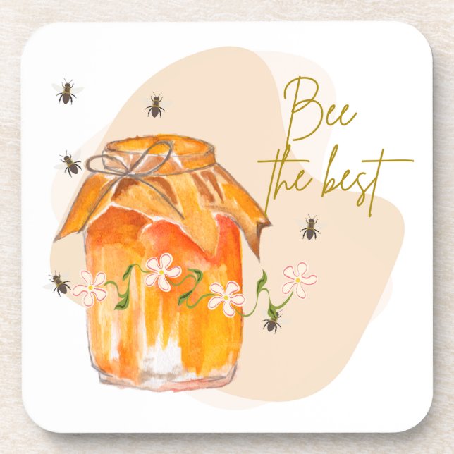 Porta-copo abelha o melhor (Frente)