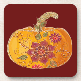 Porta-copo Abóbora Com Flores