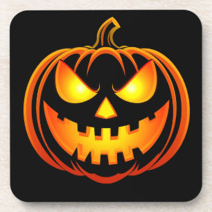 Porta-copo Abóbora de Halloween Assustadora e Brilhante