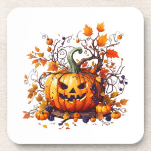 Porta-copo abóbora engraçada de outono de Halloween