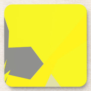 Porta-copo Abstrato Art Energy Yellow Cinza