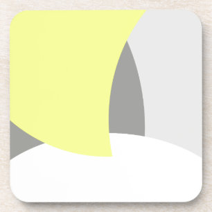 Porta-copo Abstrato Art Yellow Cinza White