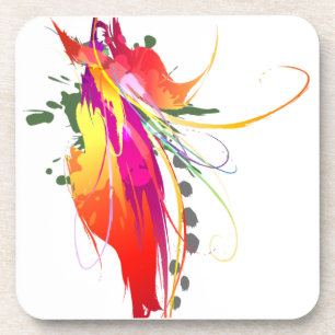 Porta-copo Abstrato Bird of Paradise Paint Splatters