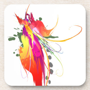 Porta-copo Abstrato Bird of Paradise Paint Splatters