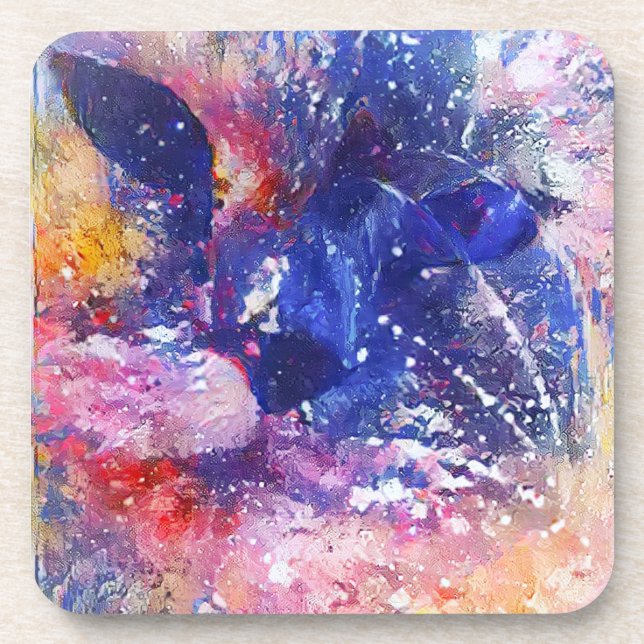 Porta-copo Abstrato Cósmico Cat Dreamscape (Frente)