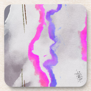 Porta-copo Abstrato De Aquarelas Puras E Rosa