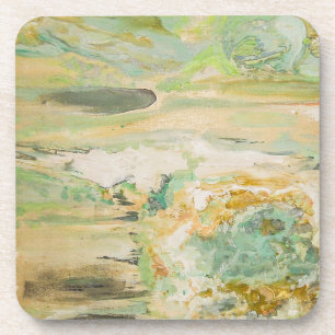 Porta-copo Abstrato de arte suave verde