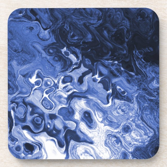 Porta-copo Abstrato de árvore azul (Frente)