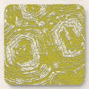 Porta-copo Abstrato de Shell de Tortoise de Mostarda por Leah