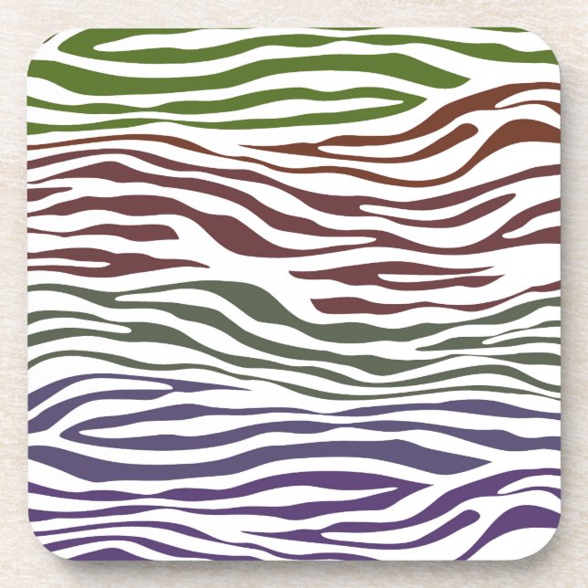 Porta-copo Abstrato de Zebra Colorida (Frente)