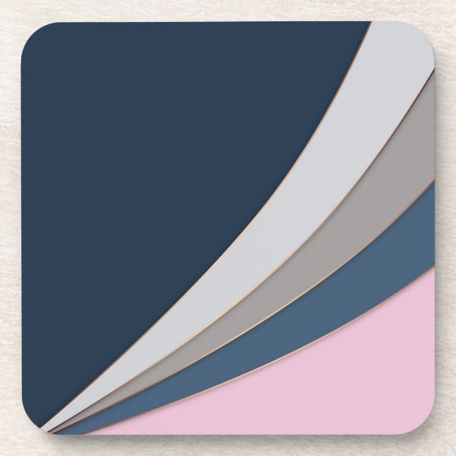 Porta-copo Abstrato, impressão simples geométrica simples (Frente)