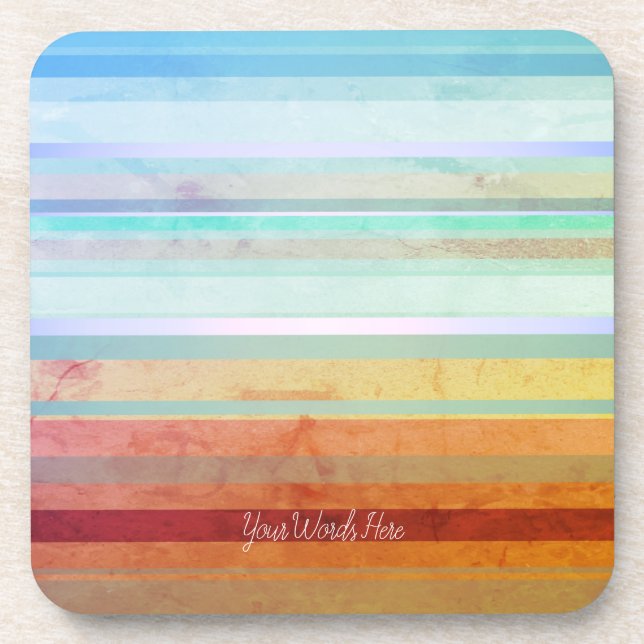 Porta-copo Abstrato Landscape Stripes e suas palavras (Frente)