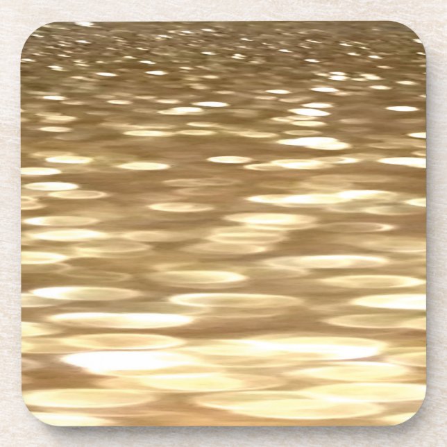 Porta-copo Abstrato nº 3: Shimmer Dourado (Frente)