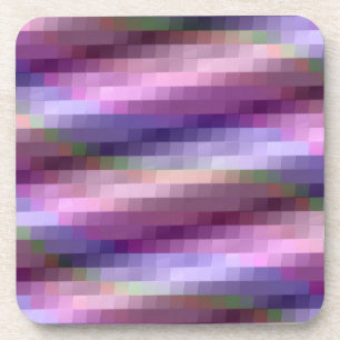 Porta-copo Abstrato quadrados em roxo, rosa e azul