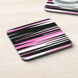 Porta-copo Abstrato Rosa Preto e Branco    