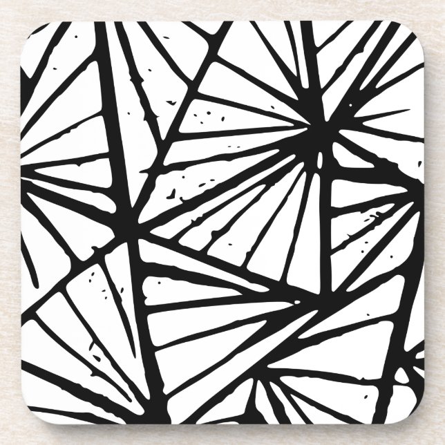 Porta-copo Abstrato Triangles Lino Impressão (Frente)