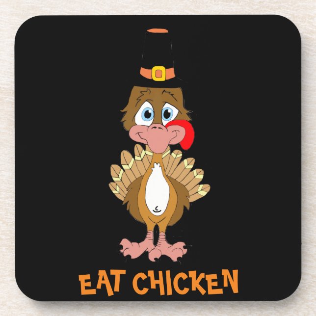 Porta-copo Ação de Graças de Quadrinhos na Turquia (Frente)