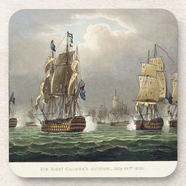 Porta-copo Ação do senhor Robert Calder, o 22 de julho de (Frente)