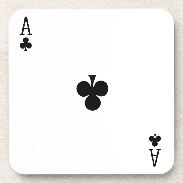 Porta-copo Ace of Clubs Card Game coaster (Frente)