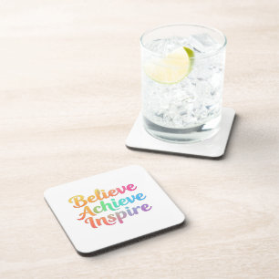 Porta-copo Acredite em Achieve Inspire
