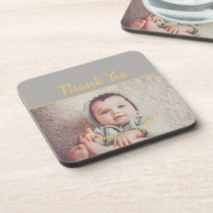 Porta-copo Add Your Own Photo Birthday Thank You