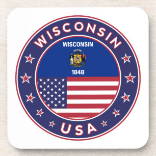 Porta-copo Adesivo de Wisconsin, capa de telefone, saco de to