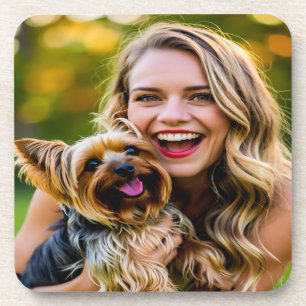 Porta-copo Adicionar Foto de Yorkshire Terrier Personalizar