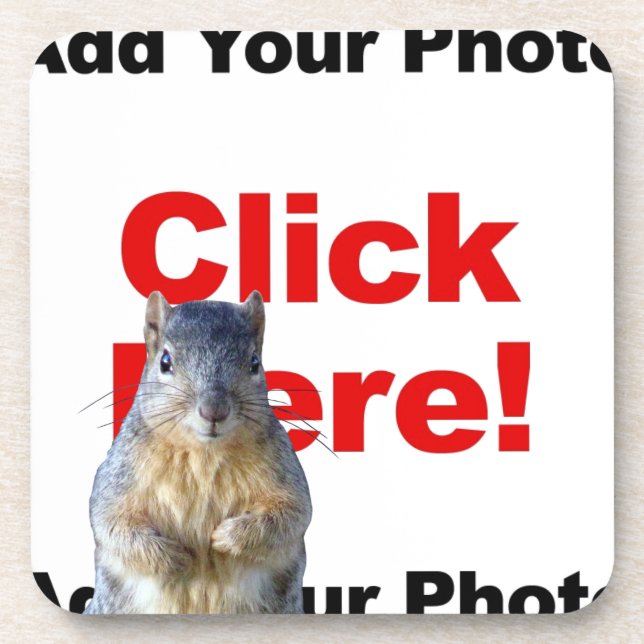 Porta-copo Adicionar Um Esquilo Personalizado (Frente)