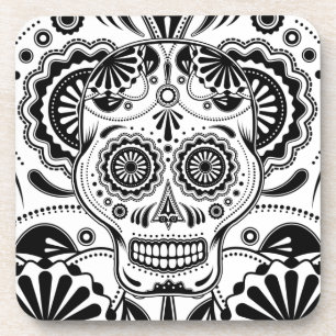 Porta-copo Adoce a arte "dia do crânio" das portas copos