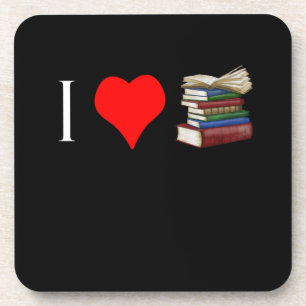 Porta-copo Adoro Livros para Leitores Escritores Bibliotecári