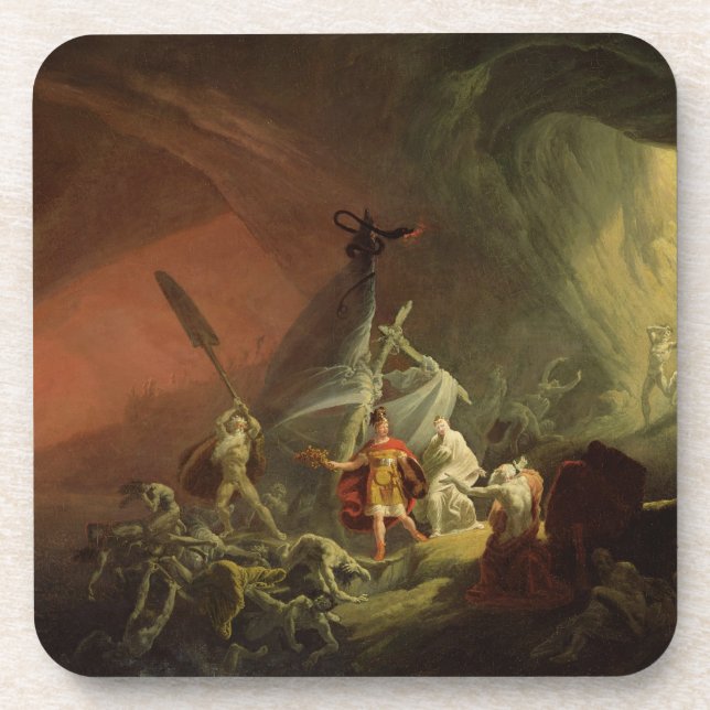 Porta-copo Aeneas e o Sibyl, c.1800 (óleo em canvas) (Frente)